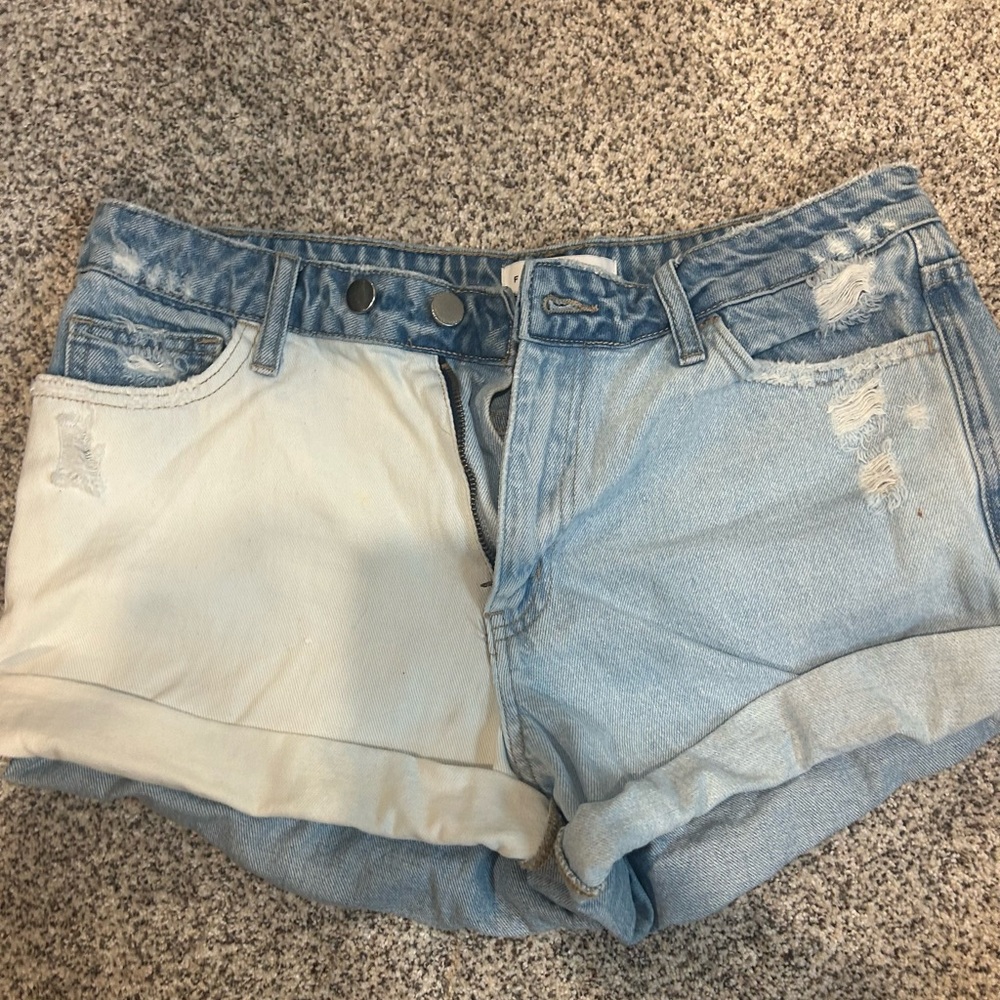 Flying Monkey Blue and White Jean Shorts - W29